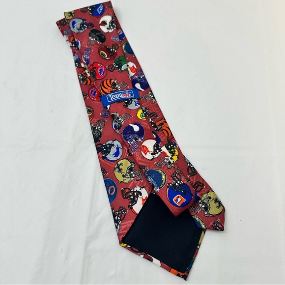 NFL‎ Football Team Helmets Necktie Burgundy Red Novelty Sports Fan Gift - Picture 7 of 8